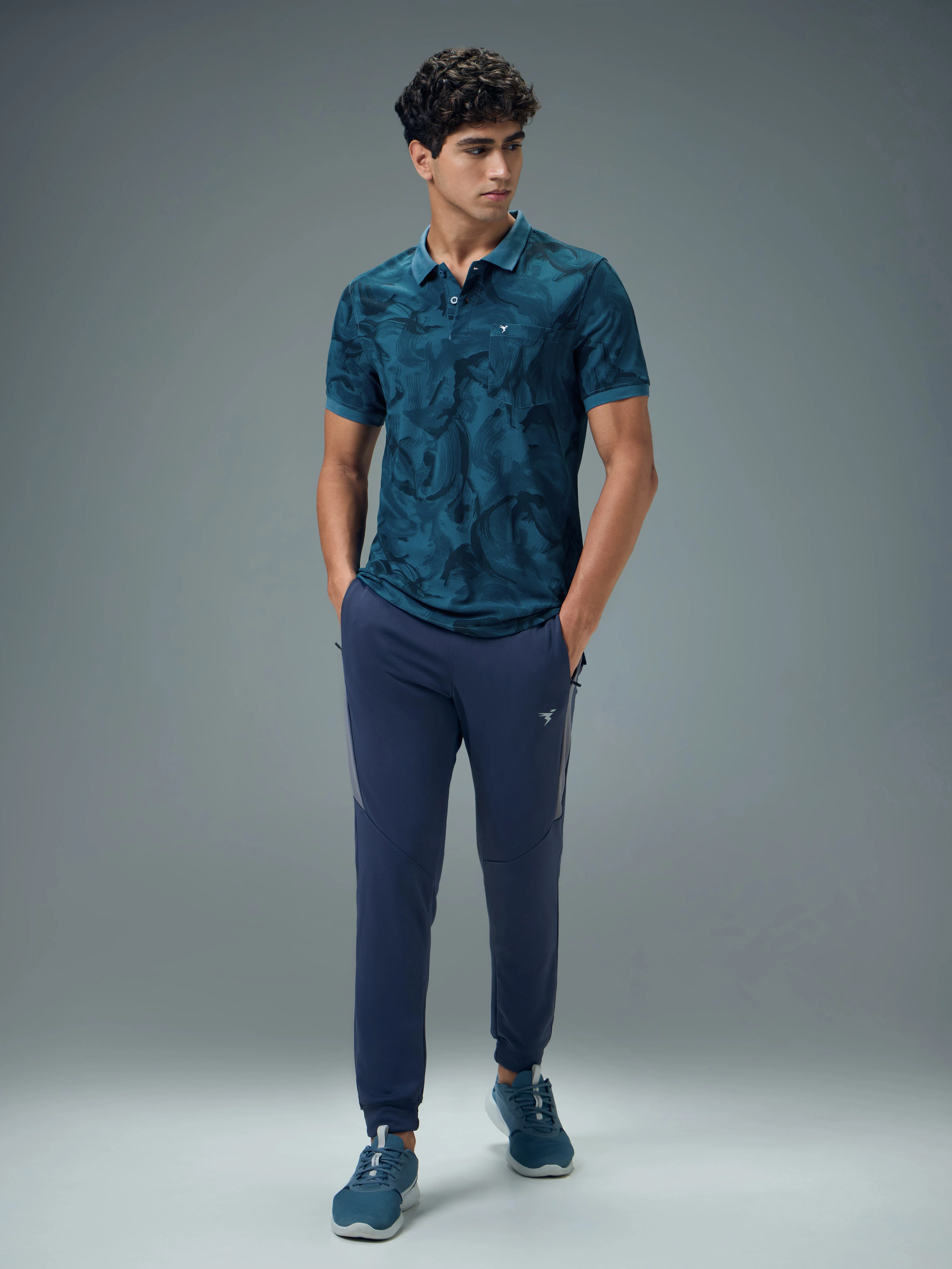 Men Printed Slim Fit Polo Sports T-shirt with MATPIQ - Image 5