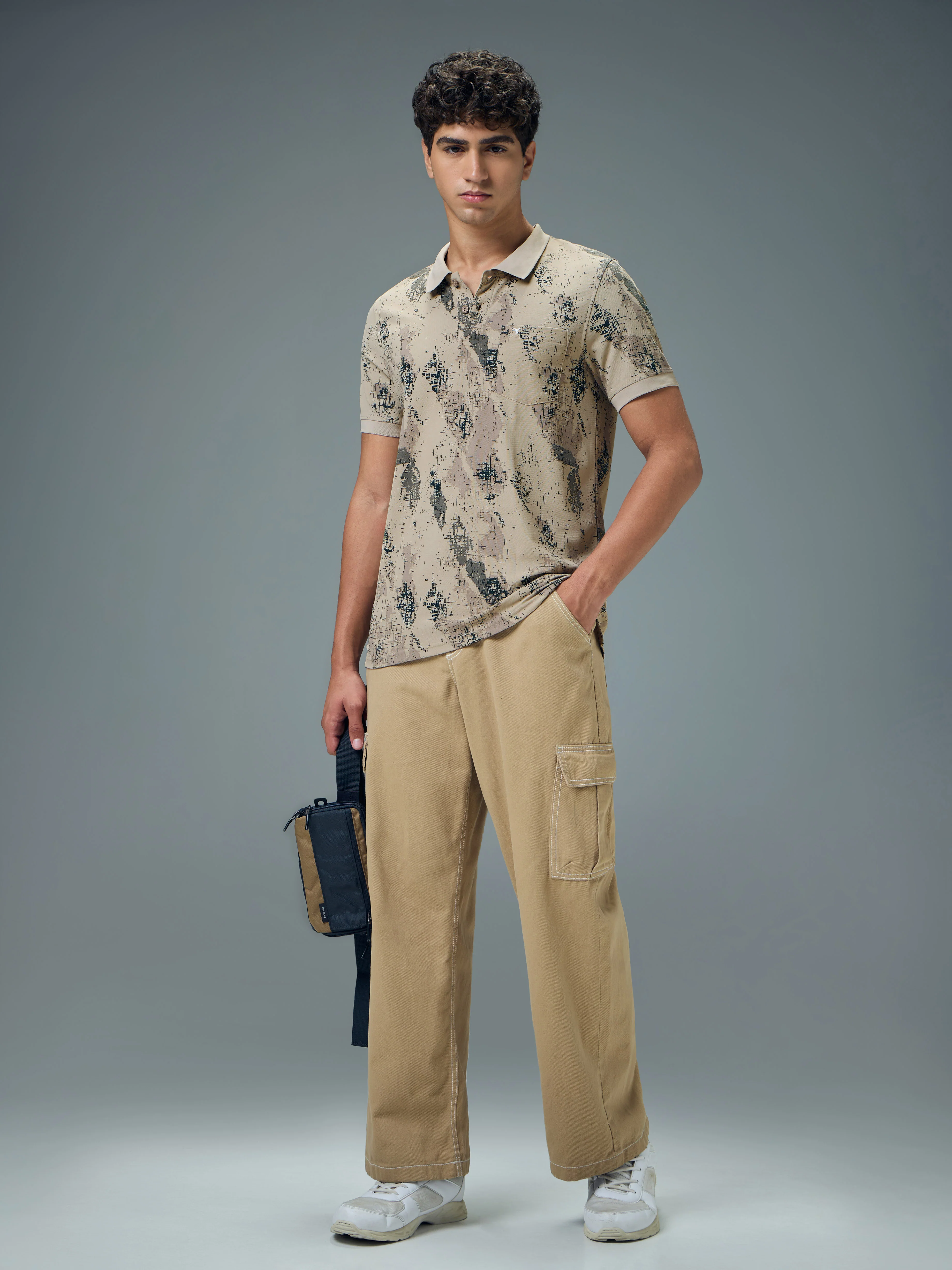 Men Printed Slim Fit Polo Sports T-shirt with MATPIQ - Image 5