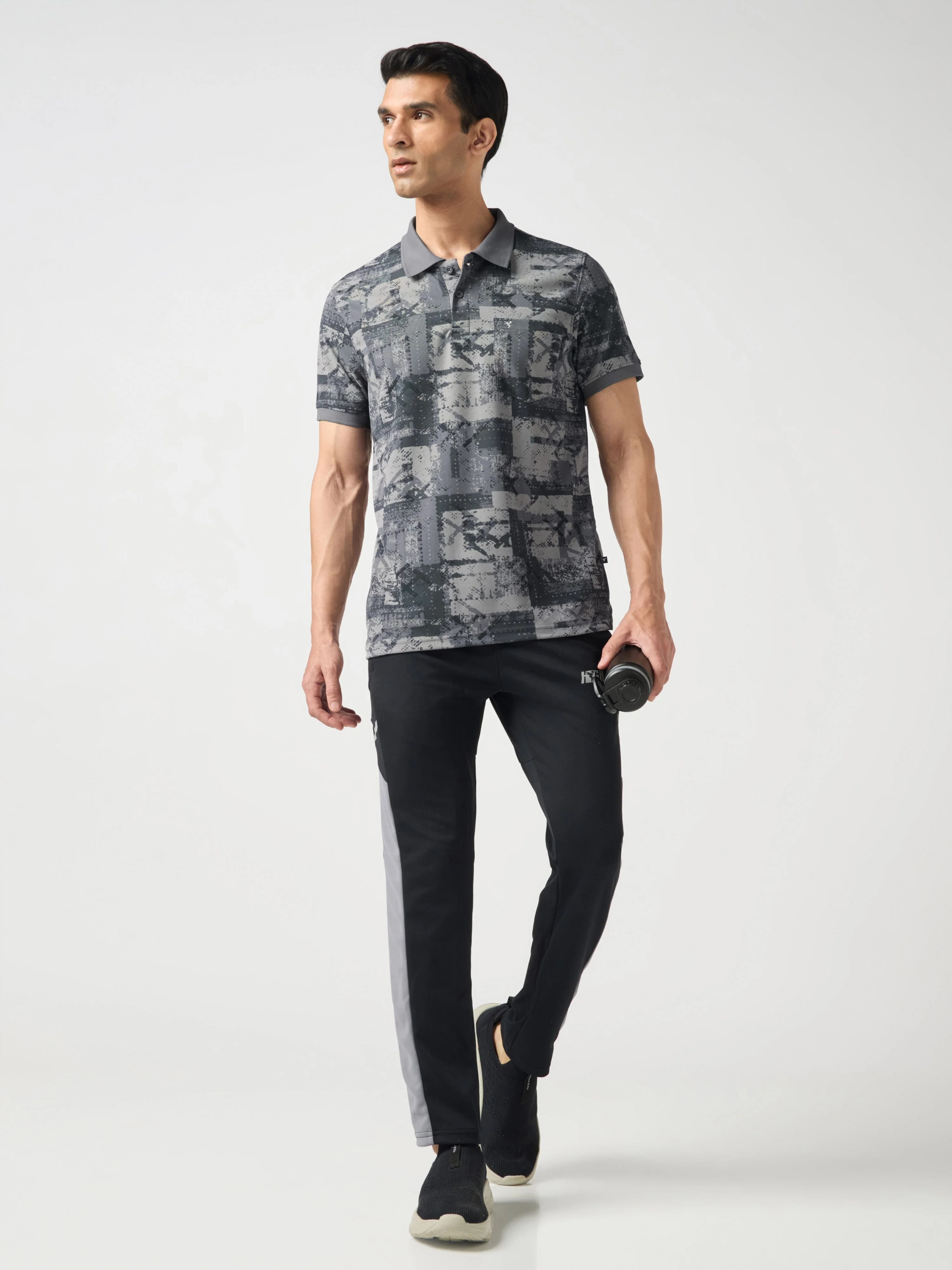 Men Printed Slim Fit Polo Sports T-shirt with MATPIQ - Image 6