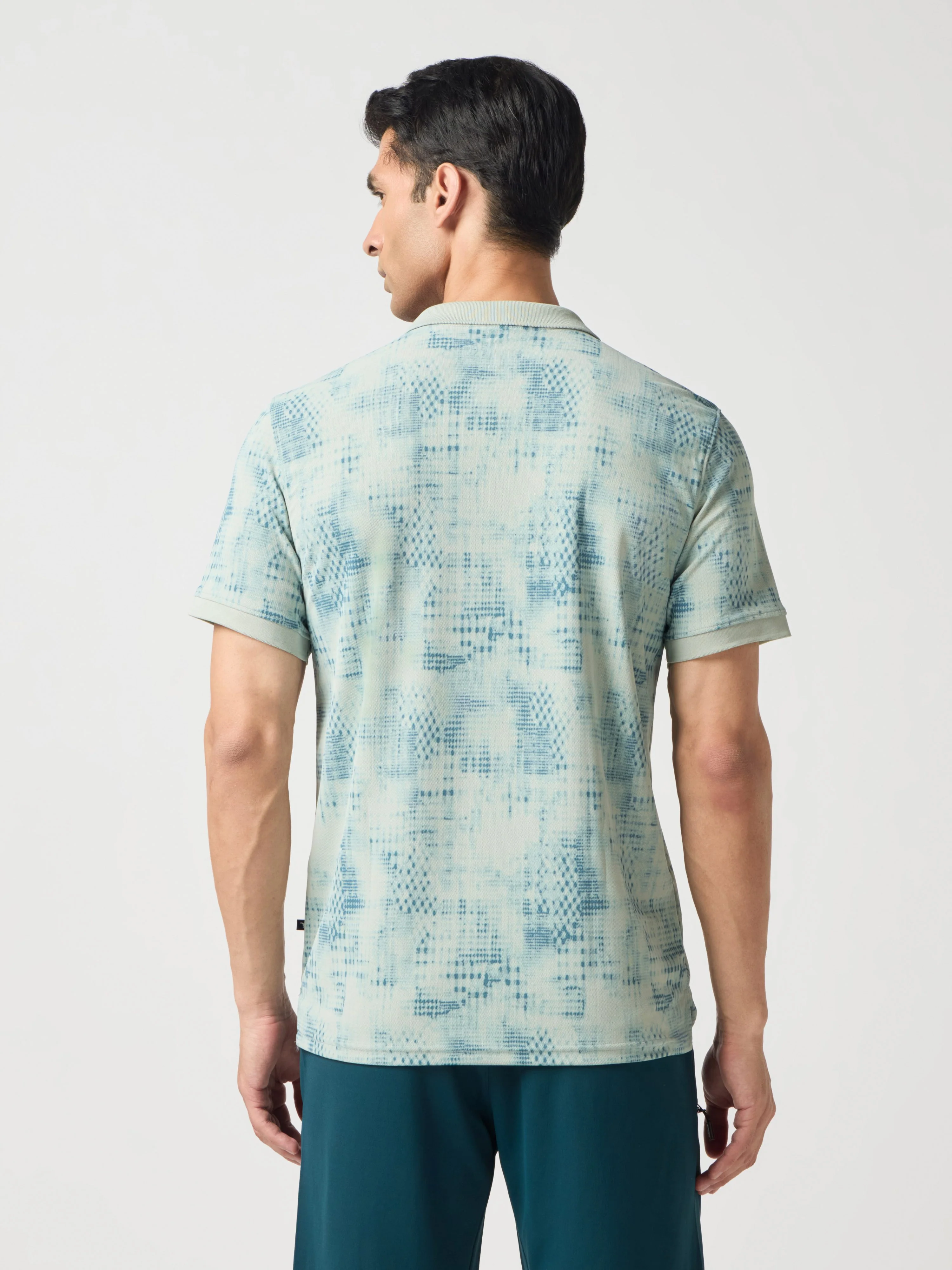 Men Printed Slim Fit Polo Sports T-shirt with MATPIQ - Image 3