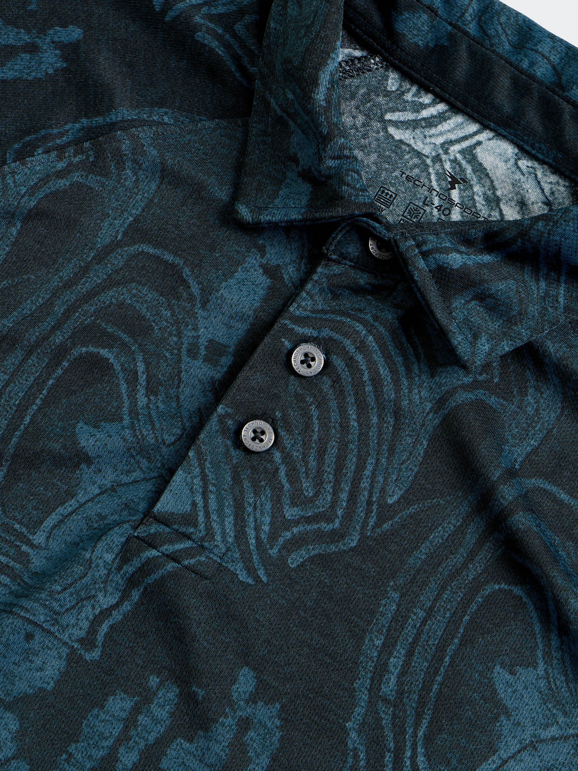 Men Printed Slim Fit Polo T-shirt with TECHNOCOOL+ - Image 7