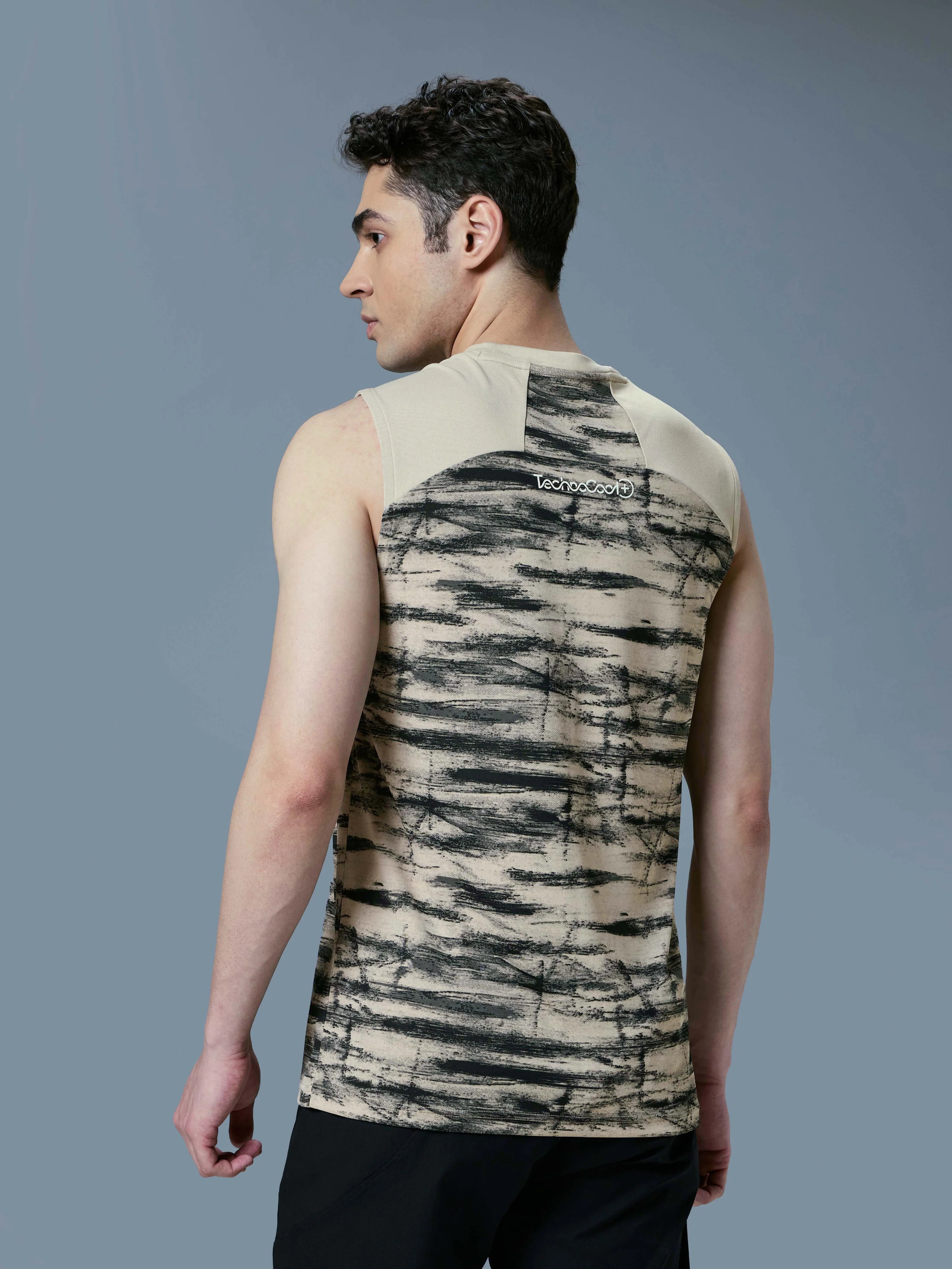 Men Printed Slim Fit Round Neck Innerwear Vest with TECHNOCOOL+ - Image 2