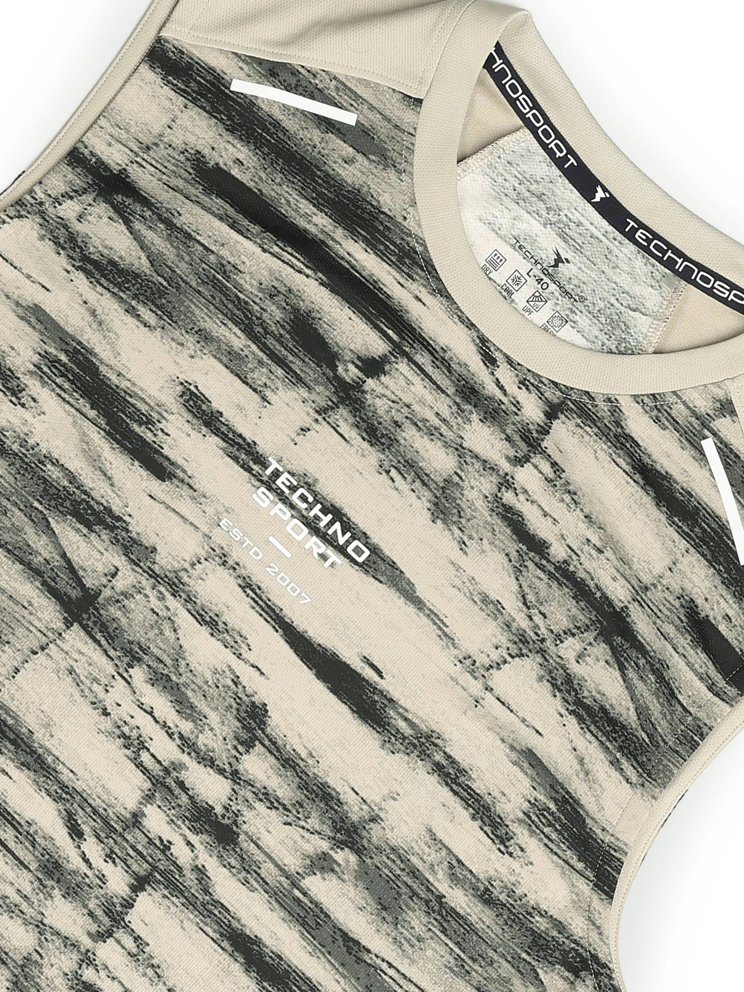 Men Printed Slim Fit Round Neck Innerwear Vest with TECHNOCOOL+ - Image 7