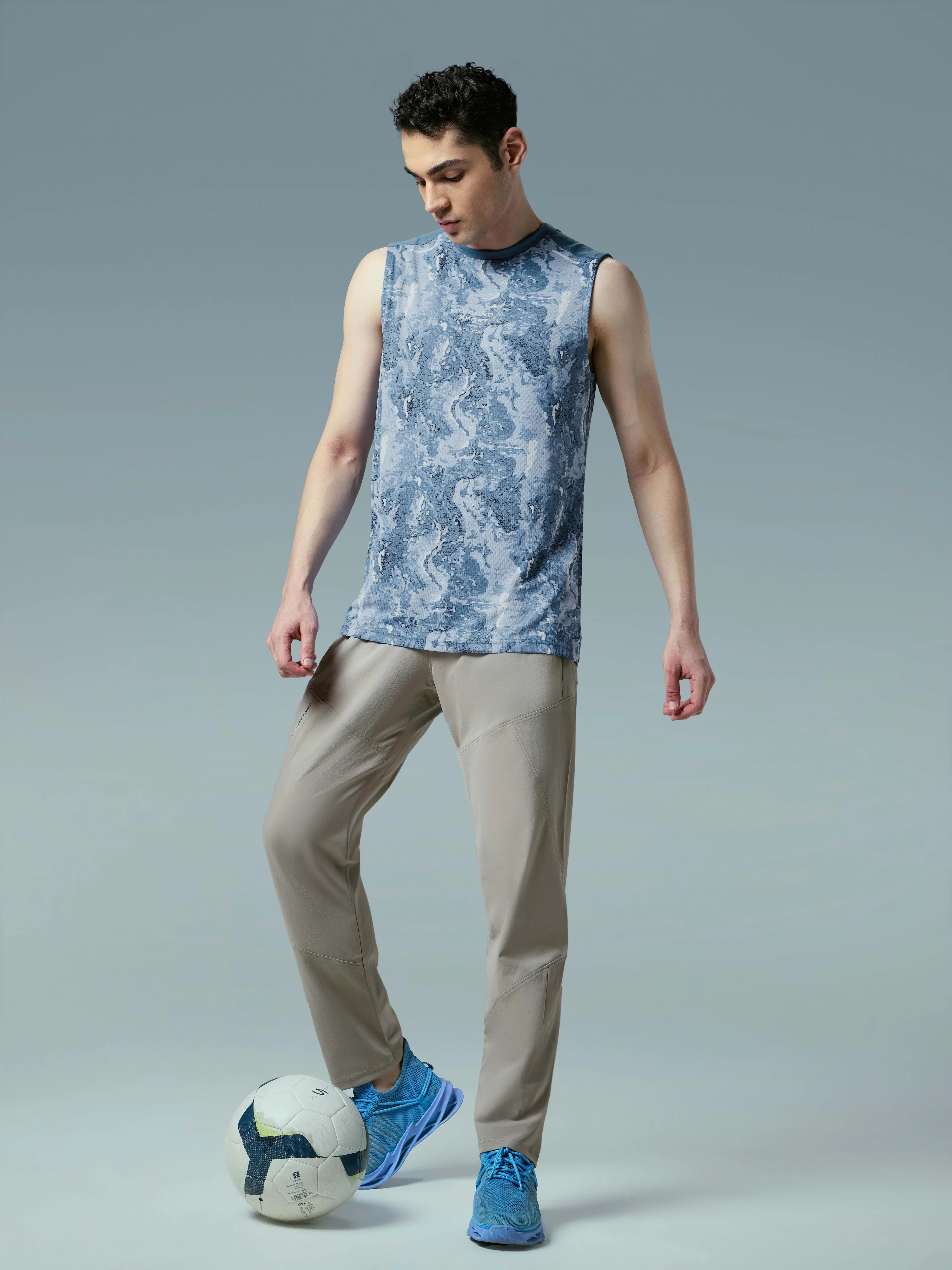 Men Printed Slim Fit Round Neck Innerwear Vest with TECHNOCOOL+ - Image 4