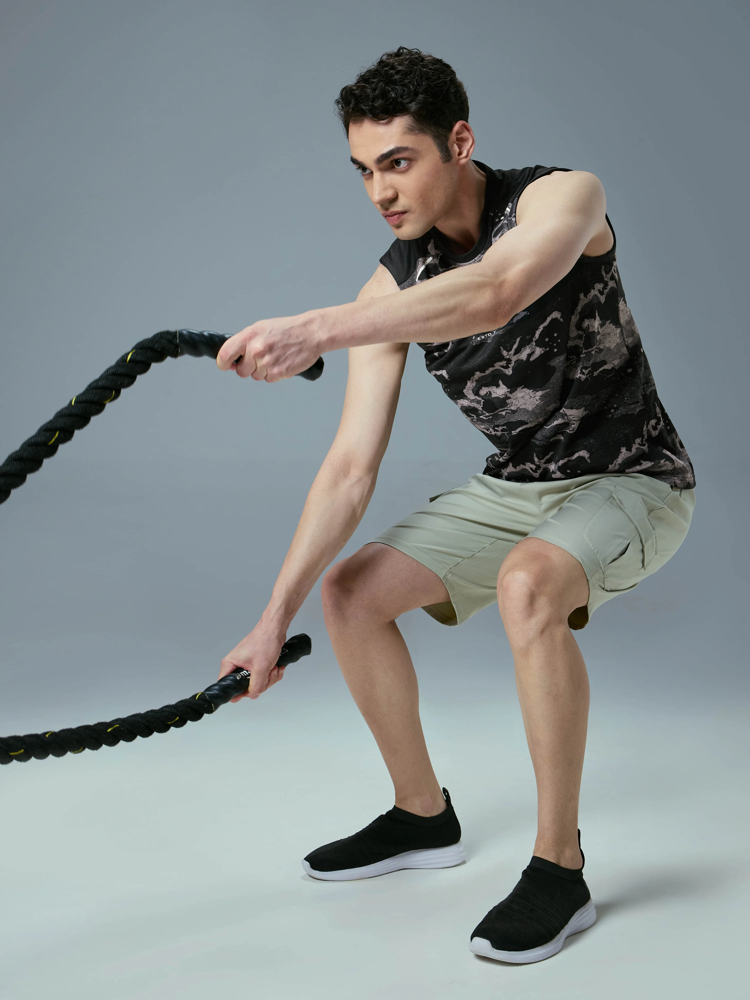 Men Printed Slim Fit Round Neck Innerwear Vest with TECHNOCOOL+ - Image 5