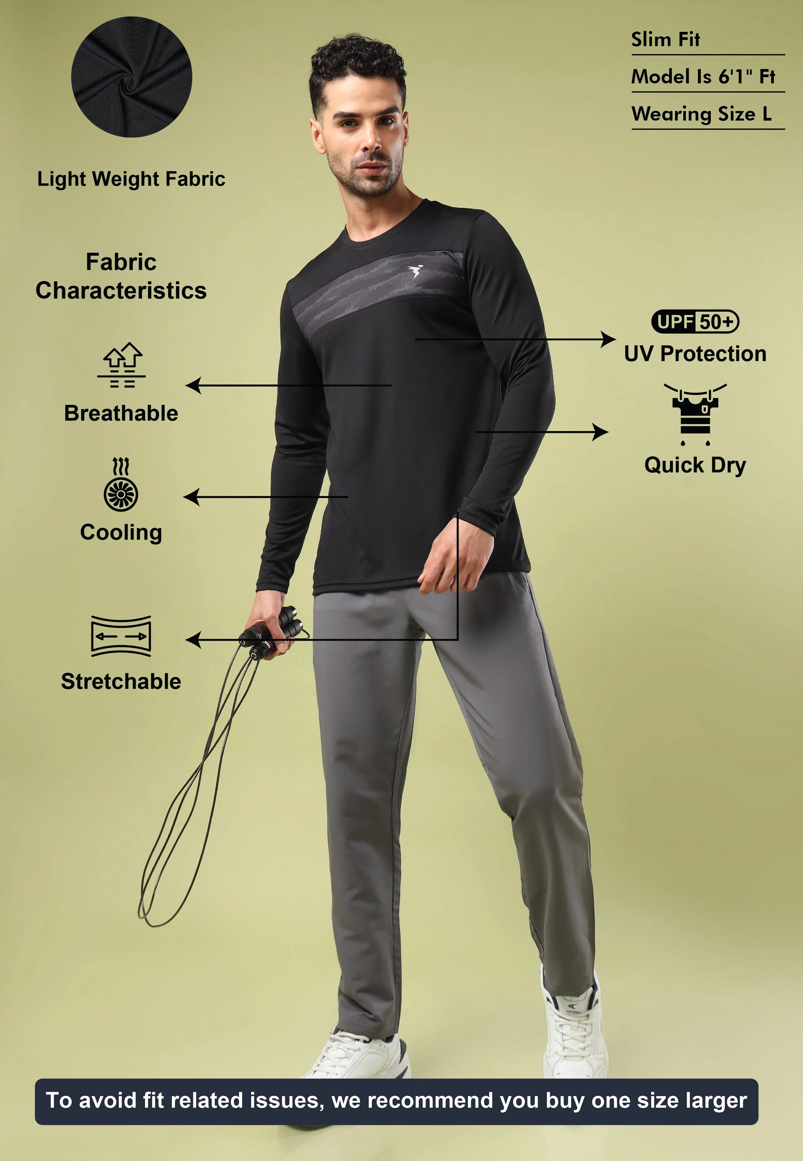 Men Printed Slim Fit Round Neck Sports T-shirt with TECHNO COOL+ - Image 4