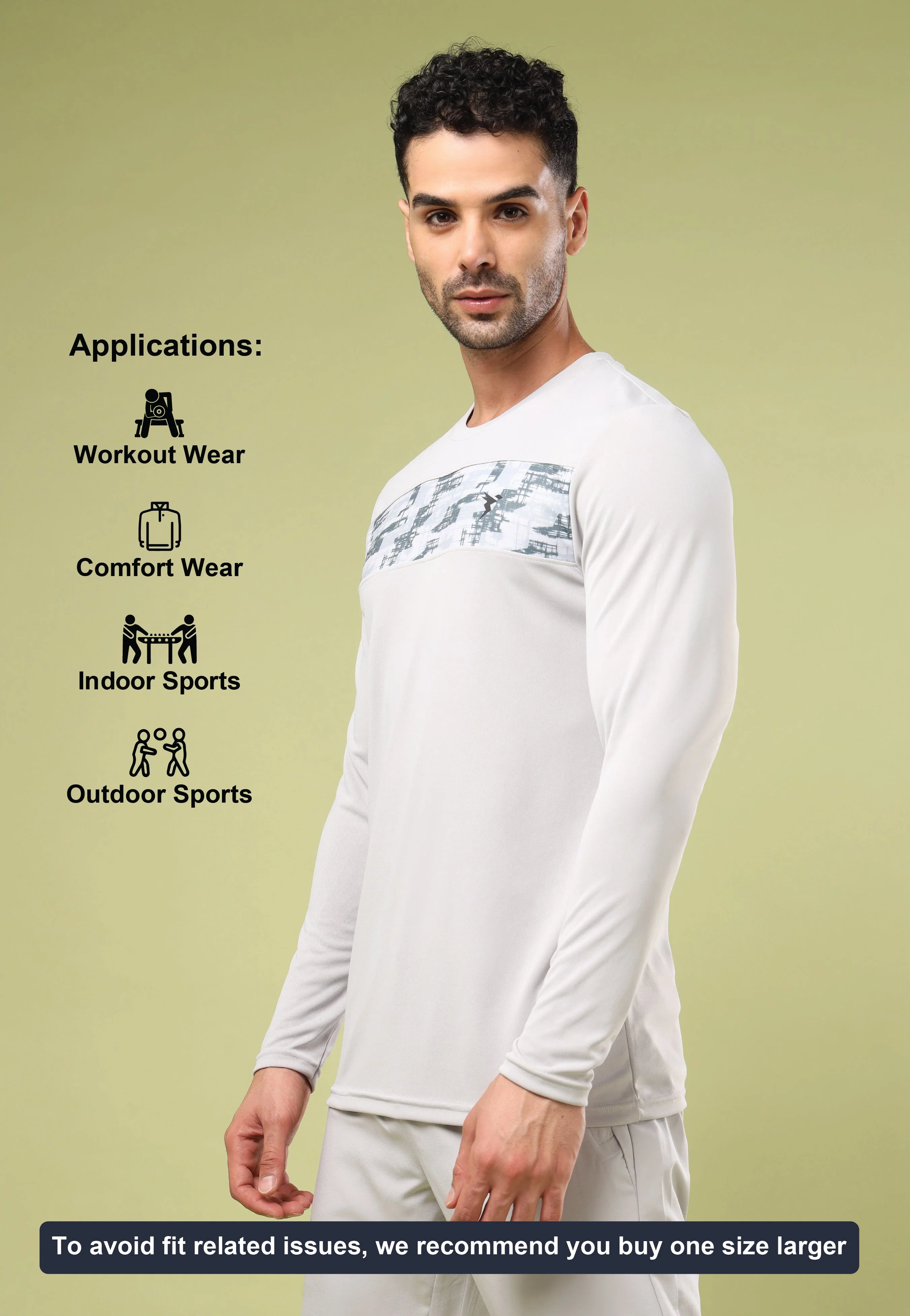 Men Printed Slim Fit Round Neck Sports T-shirt with TECHNO COOL+ - Image 4
