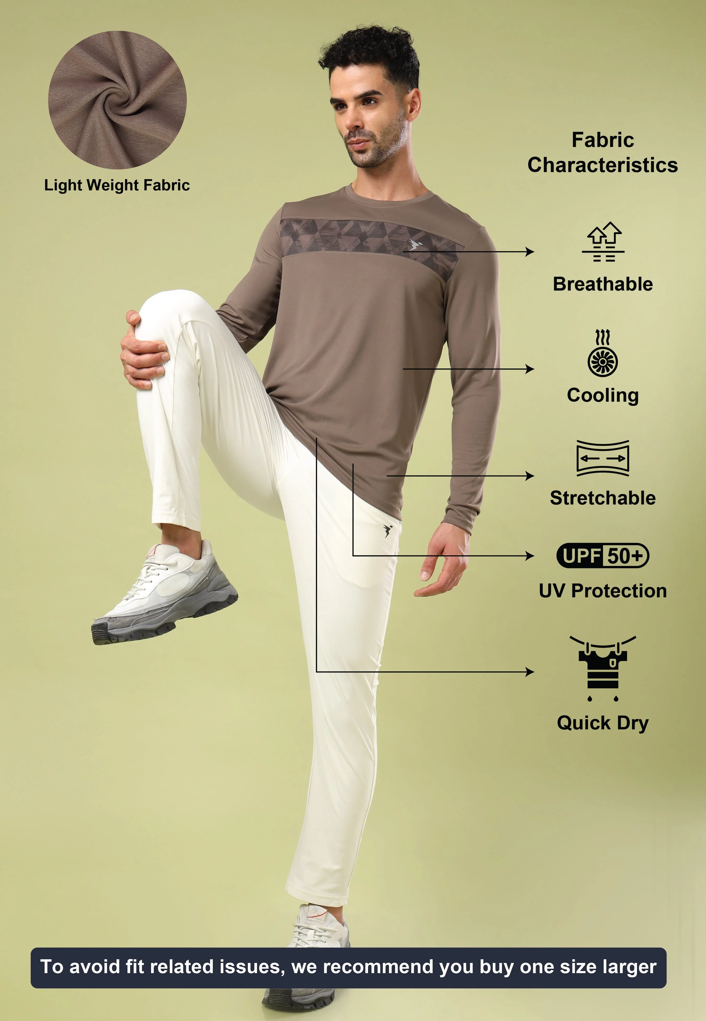 Men Printed Slim Fit Round Neck Sports T-shirt with TECHNO COOL+ - Image 6