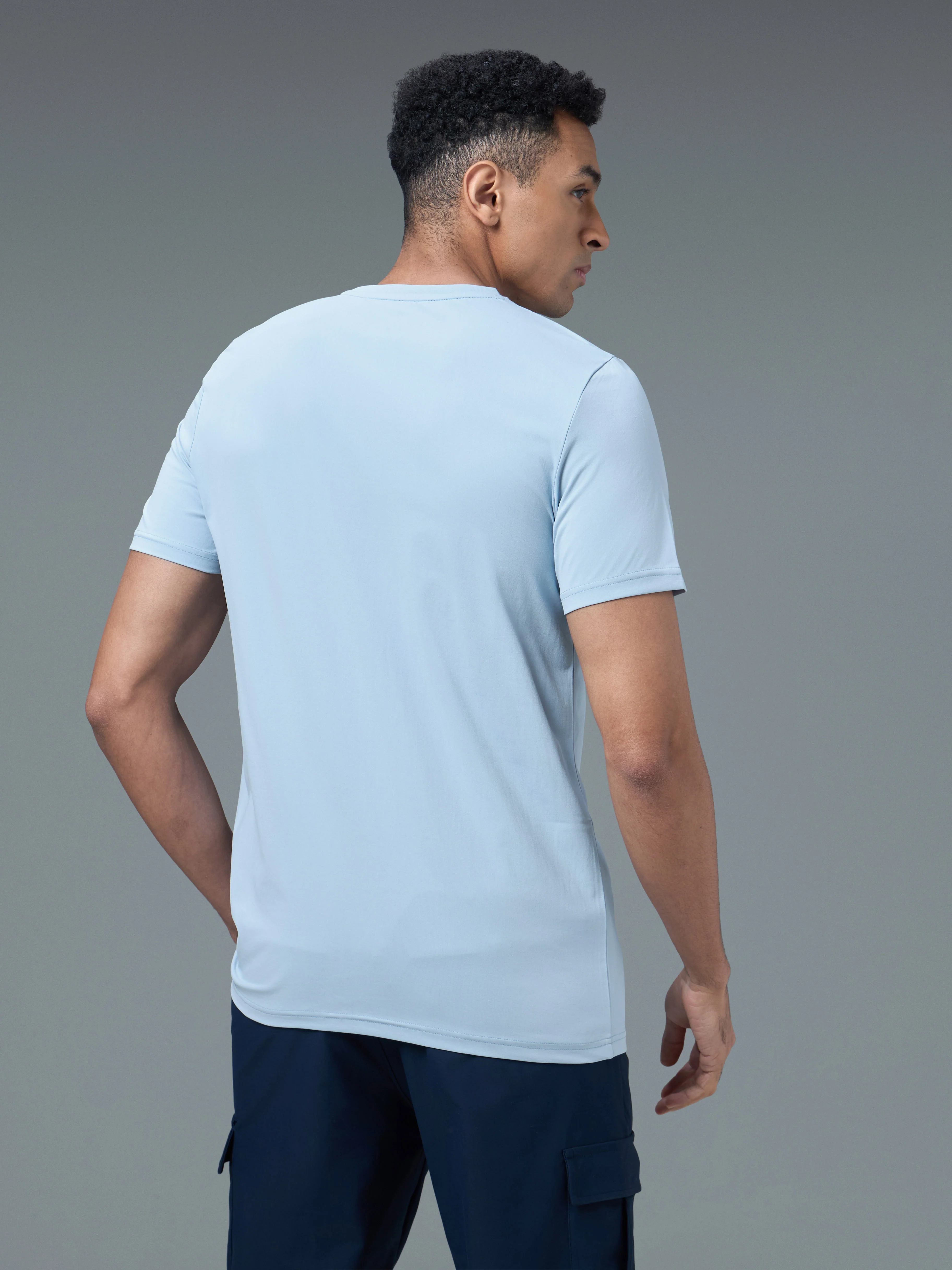 Men Printed Slim Fit Round Neck T-shirt with COTFLEX - Image 3