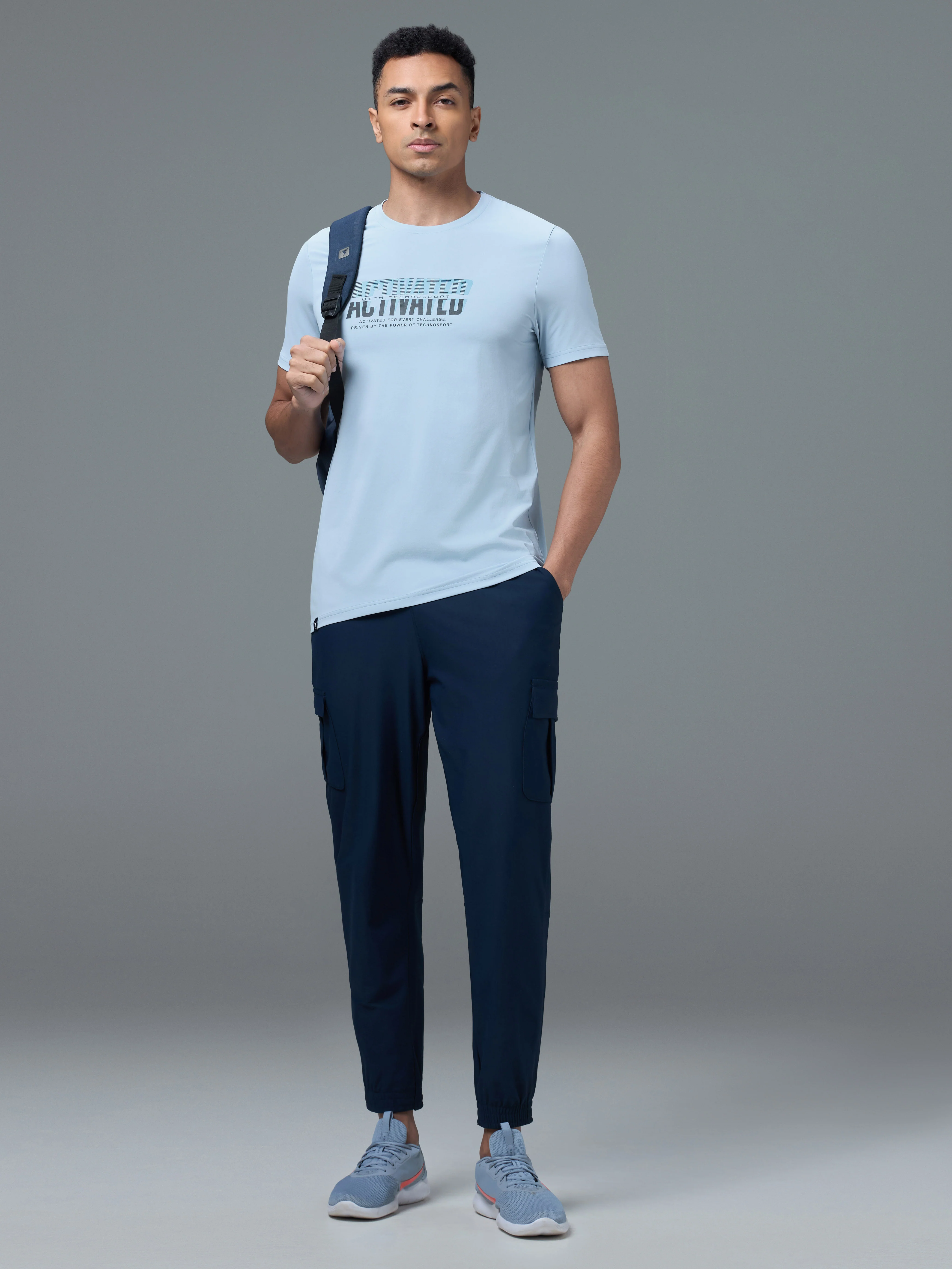 Men Printed Slim Fit Round Neck T-shirt with COTFLEX - Image 5