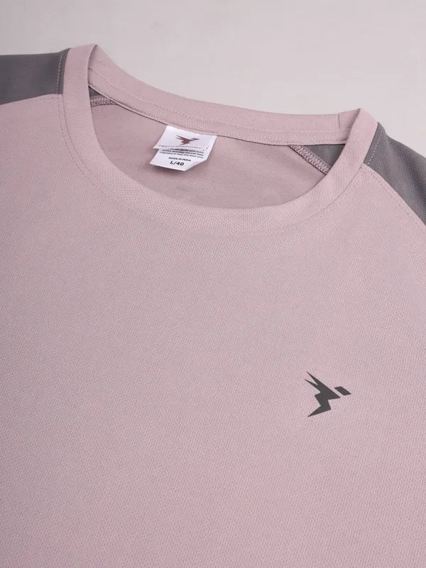 Men Colorblock Slim Fit Crew Neck T-shirt with TECHNO COOL+ - Image 4