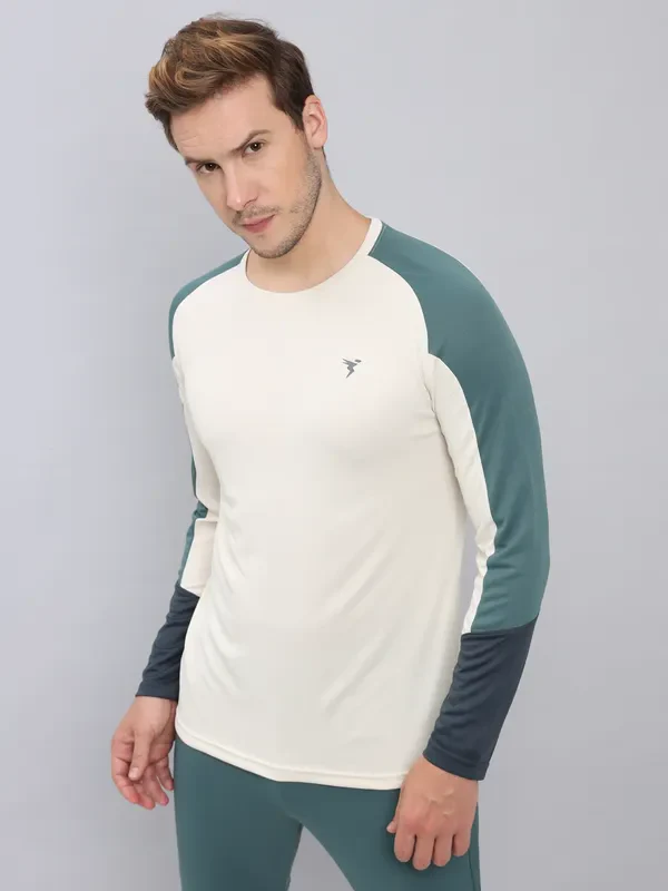 Men Colorblock Slim Fit Crew Neck T-shirt with TECHNO COOL+ - Image 7