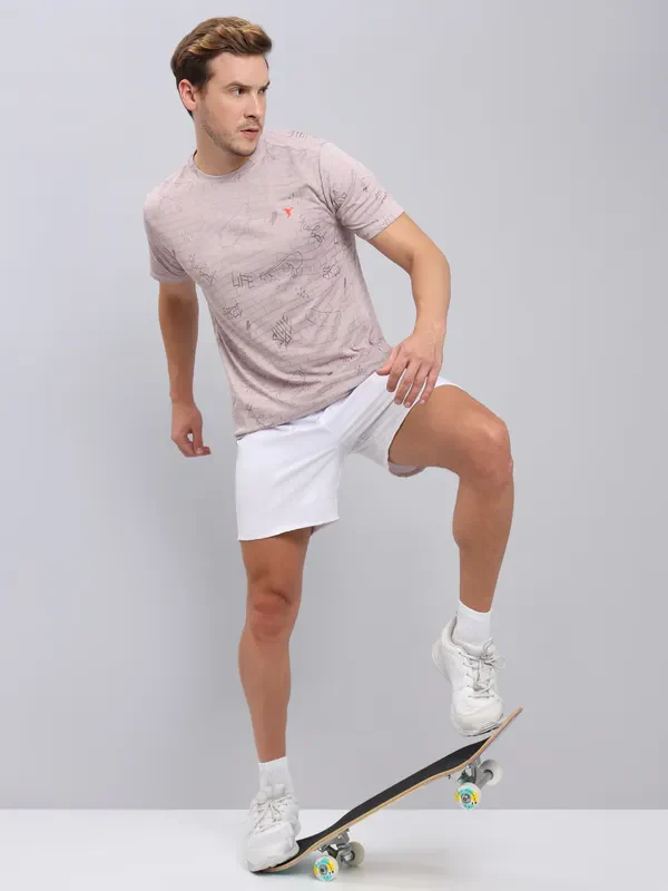 Men Jacquard Slim Fit Crew Neck T-shirt with DOUBLE COOL - Image 2