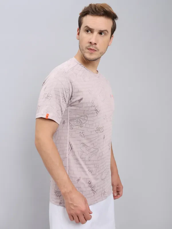Men Jacquard Slim Fit Crew Neck T-shirt with DOUBLE COOL - Image 4