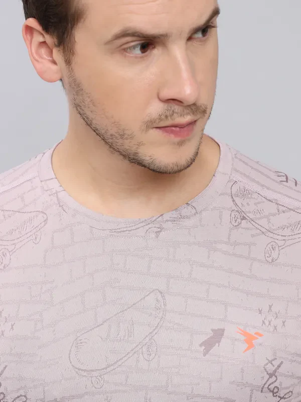 Men Jacquard Slim Fit Crew Neck T-shirt with DOUBLE COOL - Image 5