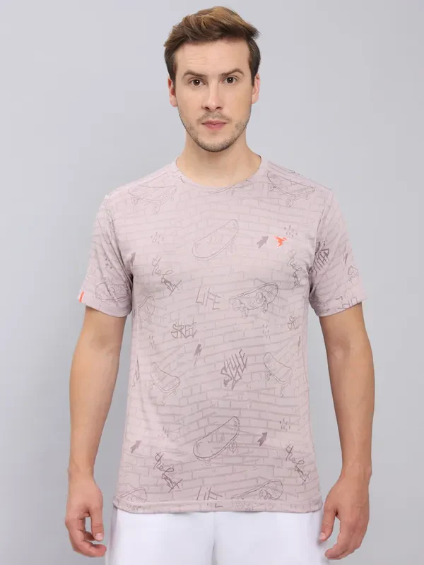 Men Jacquard Slim Fit Crew Neck T-shirt with DOUBLE COOL - Image 6
