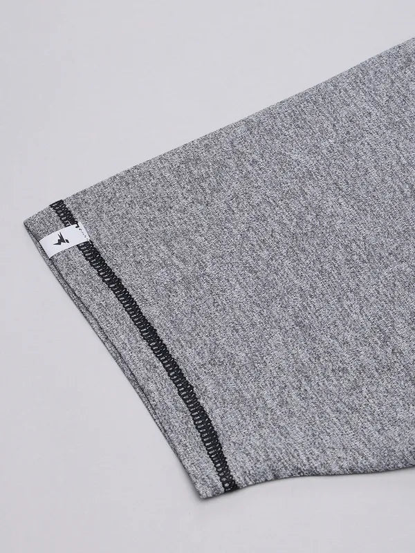 Men Solid Slim Fit Crew Neck T-shirt with DOUBLE COOL - Image 7