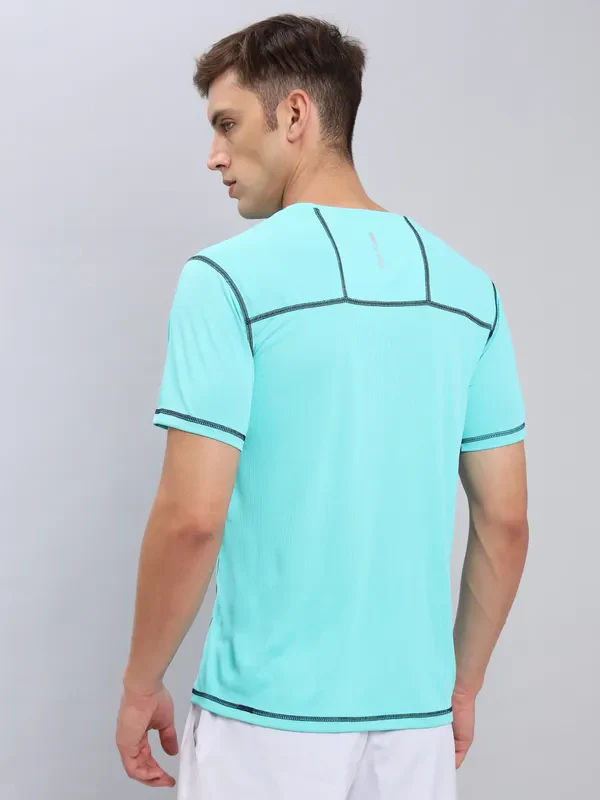 Men Solid Slim Fit Crew Neck T-shirt with TECHNO COOL+ - Image 5