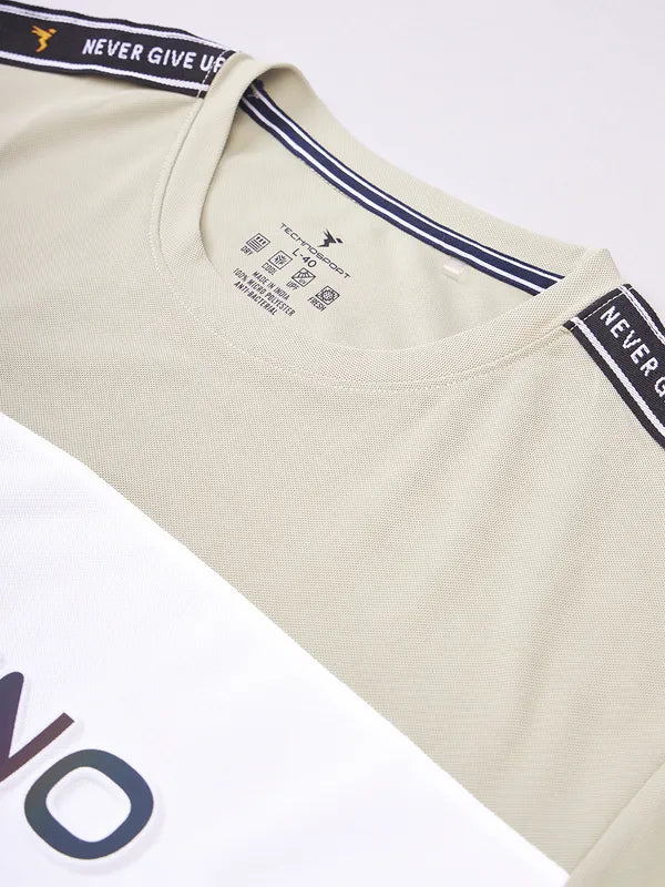 Men Colorblock Slim Fit Crew Neck T-shirt with MATPIQ - Image 3