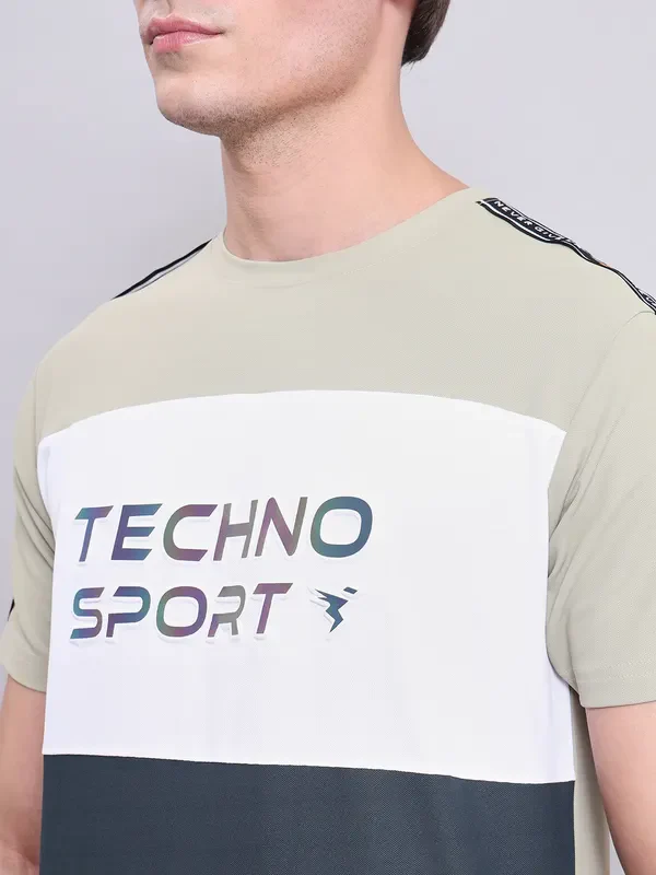 Men Colorblock Slim Fit Crew Neck T-shirt with MATPIQ - Image 8