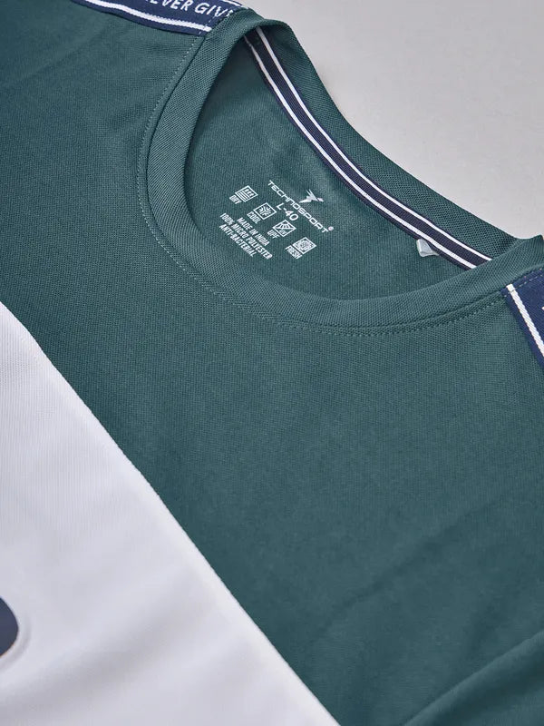 Men Colorblock Slim Fit Crew Neck T-shirt with MATPIQ - Image 4
