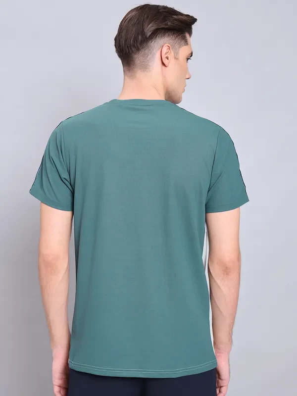 Men Colorblock Slim Fit Crew Neck T-shirt with MATPIQ - Image 5