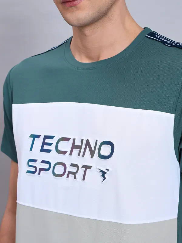 Men Colorblock Slim Fit Crew Neck T-shirt with MATPIQ - Image 9