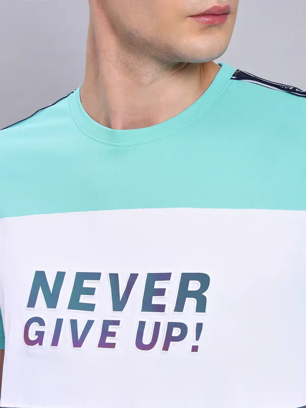 Men Colorblock Slim Fit Crew Neck T-shirt with MATPIQ - Image 6