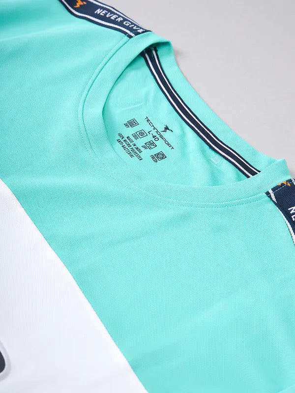 Men Colorblock Slim Fit Crew Neck T-shirt with MATPIQ - Image 8