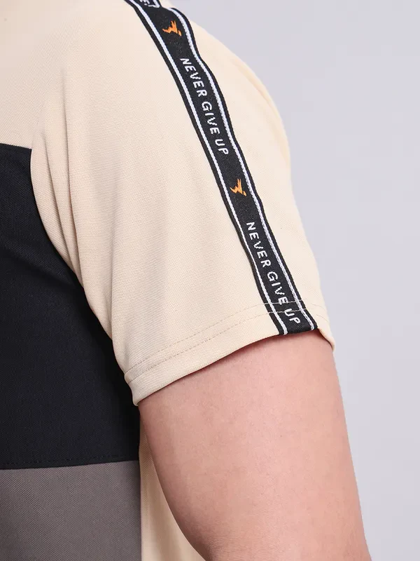 Men Colorblock Slim Fit Crew Neck T-shirt with MATPIQ - Image 5