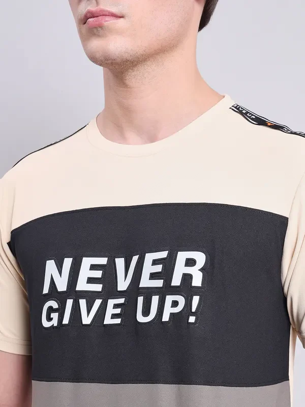 Men Colorblock Slim Fit Crew Neck T-shirt with MATPIQ - Image 7