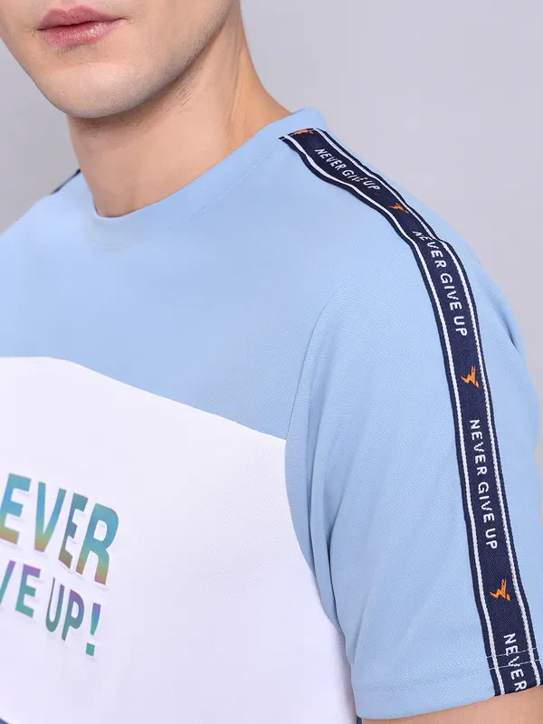Men Colorblock Slim Fit Crew Neck T-shirt with MATPIQ - Image 6