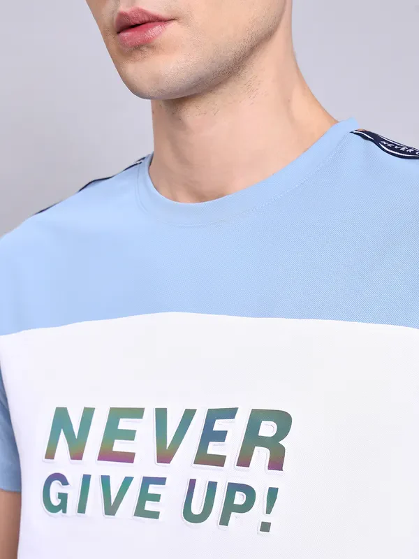 Men Colorblock Slim Fit Crew Neck T-shirt with MATPIQ - Image 9