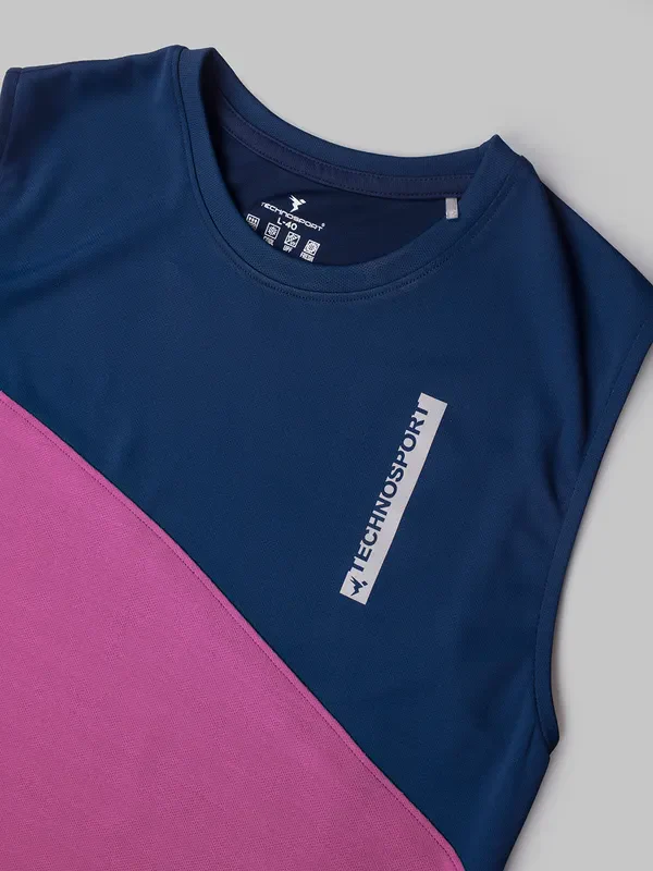 Men Colorblock Slim Fit Crew Neck Innerwear Vest with TECHNO COOL+ - Image 7