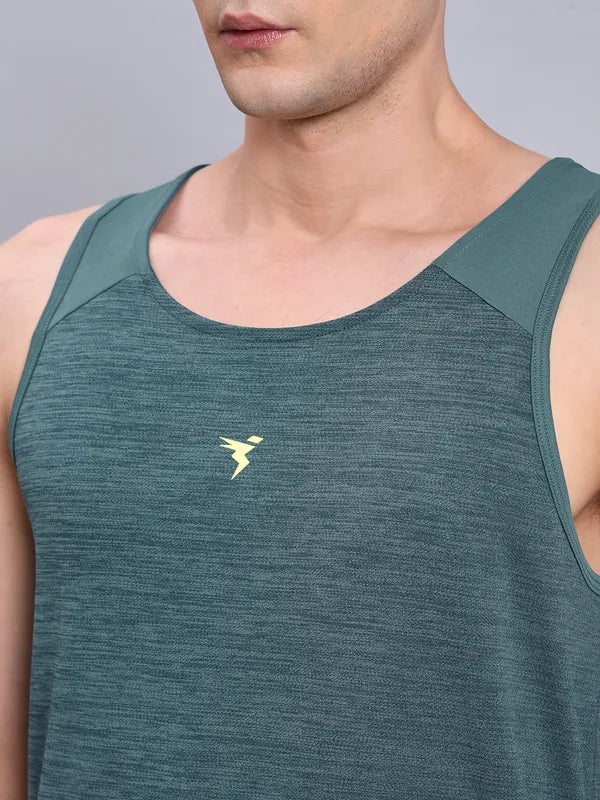 Men Melange Slim Fit Scoop Neck Innerwear Vest with DOUBLE COOL - Image 5