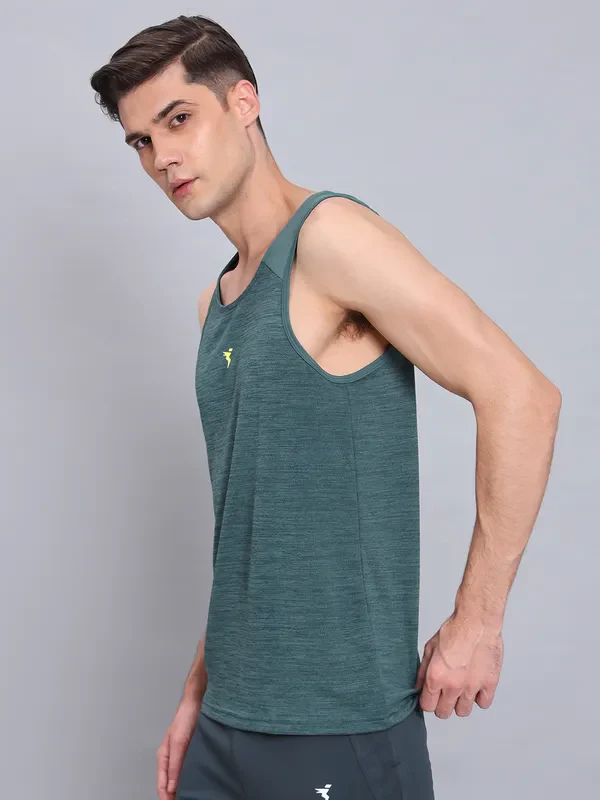 Men Melange Slim Fit Scoop Neck Innerwear Vest with DOUBLE COOL - Image 6