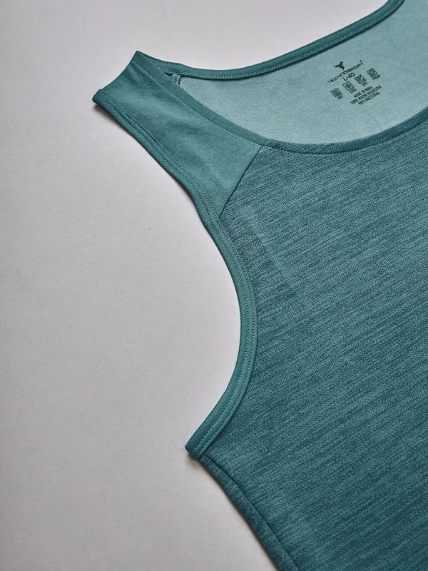 Men Melange Slim Fit Scoop Neck Innerwear Vest with DOUBLE COOL - Image 8