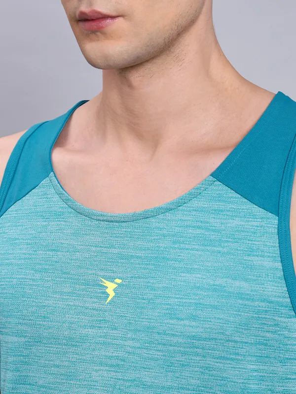 Men Melange Slim Fit Scoop Neck Innerwear Vest with DOUBLE COOL - Image 5
