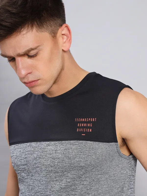 Men Melange Slim Fit Crew Neck Innerwear Vest with DOUBLE COOL - Image 6