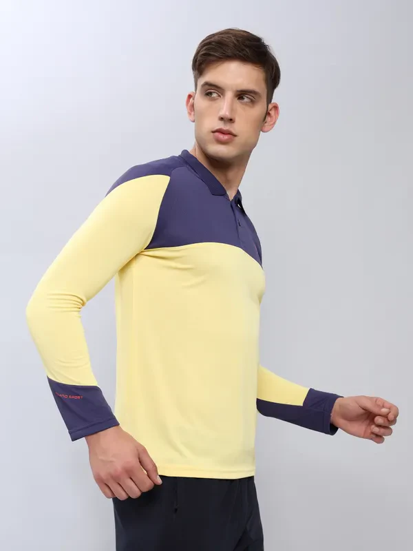 Men Colorblock Slim Fit Polo T-shirt with TECHNO COOL+ - Image 6