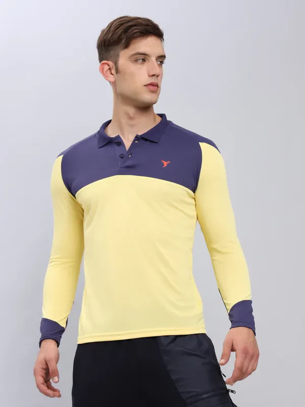 Men Colorblock Slim Fit Polo T-shirt with TECHNO COOL+ - Image 8