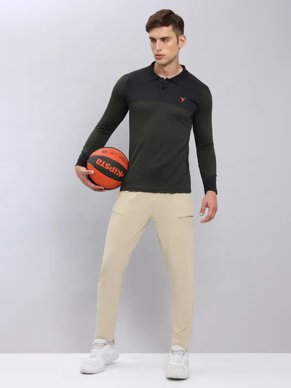 Men Colorblock Slim Fit Polo T-shirt with TECHNO COOL+ - Image 2