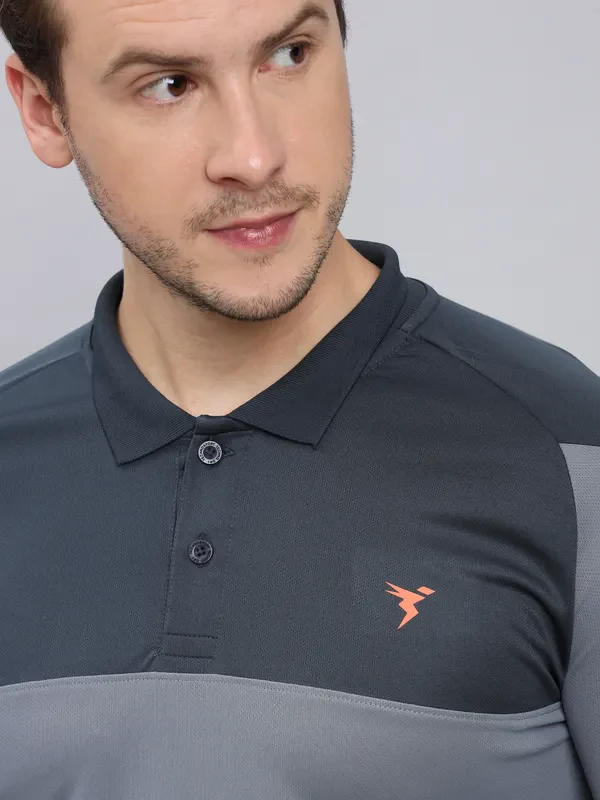 Men Colorblock Slim Fit Polo T-shirt with TECHNO COOL+ - Image 7