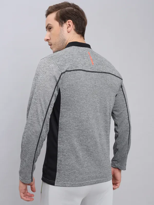 Men Melange Slim Fit Polo T-shirt with DOUBLE COOL - Image 3