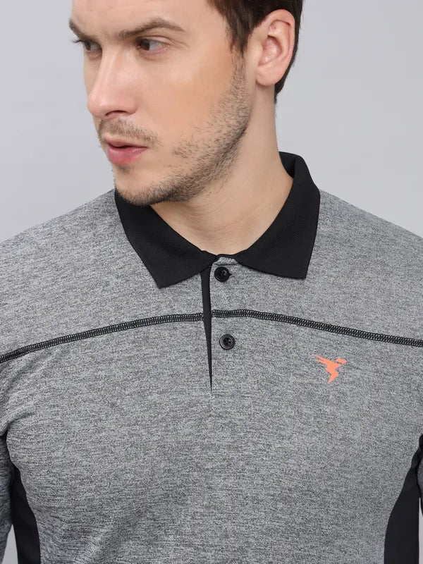 Men Melange Slim Fit Polo T-shirt with DOUBLE COOL - Image 6
