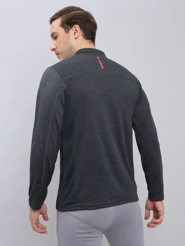 Men Melange Slim Fit Polo T-shirt with DOUBLE COOL - Image 4