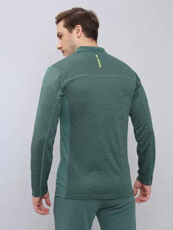 Men Melange Slim Fit Polo T-shirt with DOUBLE COOL - Image 4