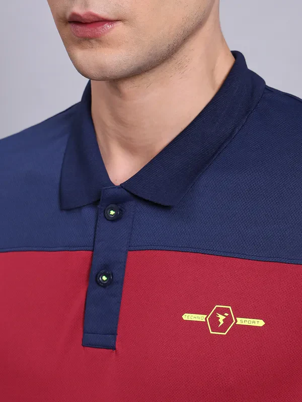 Men Colorblock Relax Fit Polo T-shirt with TECHNO COOL+ - Image 6