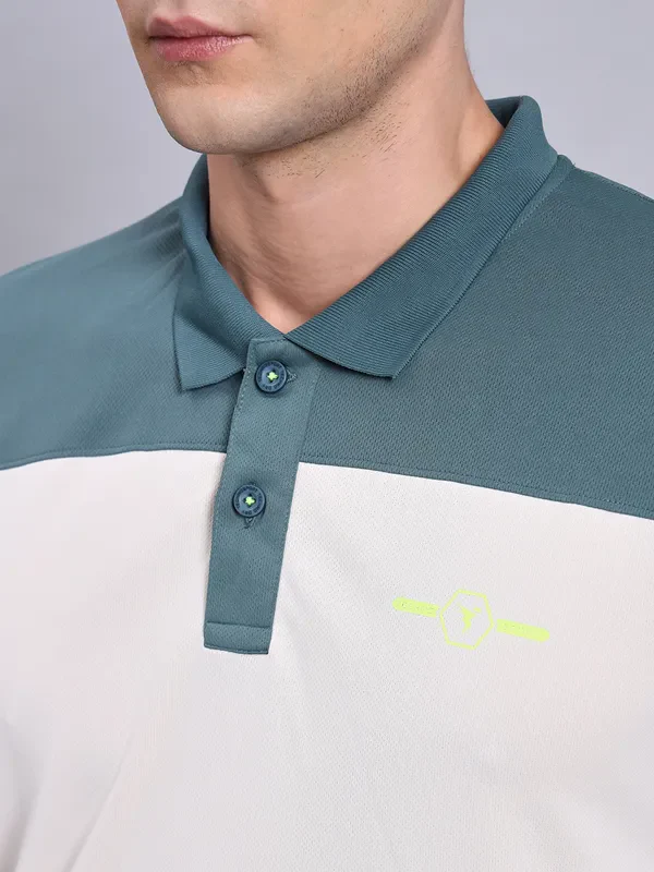 Men Colorblock Relax Fit Polo T-shirt with TECHNO COOL+ - Image 8