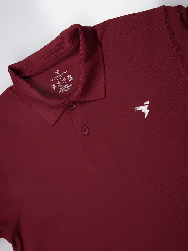 Men Solid Slim Fit Polo T-shirt with MATPIQ - Image 5